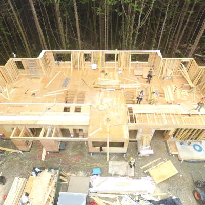 2nd floor framing on the first building