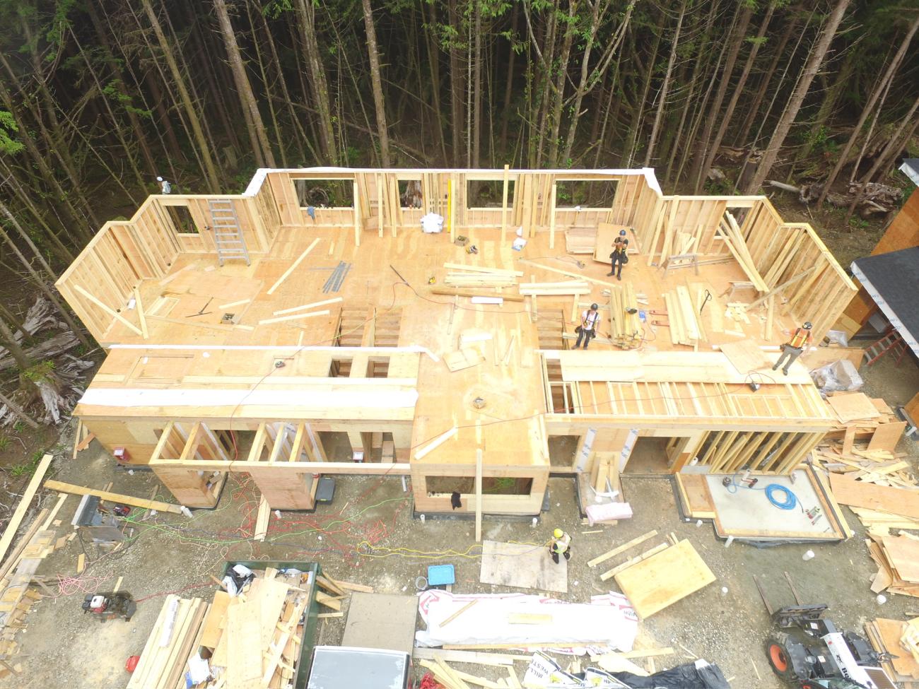 2nd floor framing on the first building